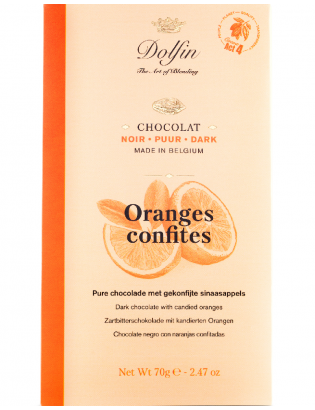 Dolfin - Tablette de chocolat noir oranges...